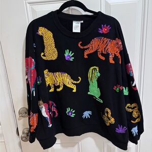 Colorful Animal Print Women's Sweatshirt